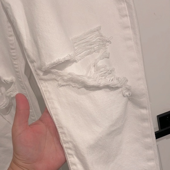 🆕 Good American white distressed denim jeans size 2/26 D11 - Picture 5 of 11